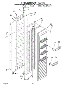 10 - Freezer Door Parts parts for Kitchenaid Refrigerator KSSS42FKX02 from AppliancePartsPros.com