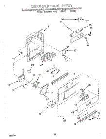 13 - Dispenser Front parts for Kitchenaid Refrigerator KSSP42QHB00 from AppliancePartsPros.com