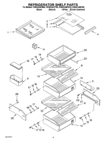 07 - Refrigerator Shelf parts for Kitchenaid Refrigerator KSSS42QKX00 from AppliancePartsPros.com