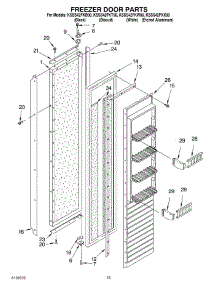 10 - Freezer Door parts for Kitchenaid Refrigerator KSSS42FKX00 from AppliancePartsPros.com
