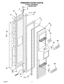 11 - Freezer Door parts for Kitchenaid Refrigerator KSSP48QKS00 from AppliancePartsPros.com