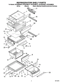 03 - Refrigerator Shelf Parts parts for Kitchenaid Refrigerator KSCS25INWH01 from AppliancePartsPros.com