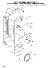 02 - Refrigerator Liner Parts parts for Kitchenaid Refrigerator KSCS25INSS01 from AppliancePartsPros.com