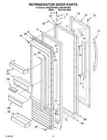 09 - Refrigerator Door Parts parts for Kitchenaid Refrigerator KSSC42FKB02 from AppliancePartsPros.com
