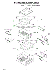 07 - Refrigerator Shelf Parts parts for Kitchenaid Refrigerator KSSS48QMB02 from AppliancePartsPros.com