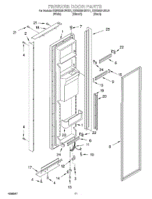 07 - Freezer Door parts for Kitchenaid Refrigerator KSBS25FJBL01 from AppliancePartsPros.com
