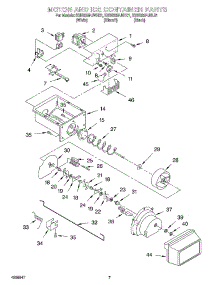 05 - Motor And Ice Container parts for Kitchenaid Refrigerator KSBS25FJWH01 from AppliancePartsPros.com