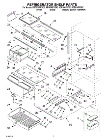 05 - Refrigerator Shelf Parts parts for Kitchenaid Refrigerator KBRS36FKX02 from AppliancePartsPros.com