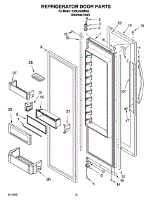 10 - Refrigerator Door Parts parts for Kitchenaid Refrigerator KSSC42QMS02 from AppliancePartsPros.com