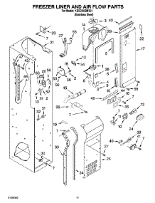 08 - Freezer Liner And Air Flow Parts parts for Kitchenaid Refrigerator KSSC36QMS01 from AppliancePartsPros.com