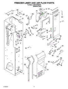 08 - Freezer Liner And Air Flow Parts parts for Kitchenaid Refrigerator KSSC36QMS00 from AppliancePartsPros.com