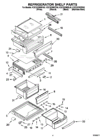 03 - Refrigerator Shelf Parts parts for Kitchenaid Refrigerator KSCS25INWH00 from AppliancePartsPros.com