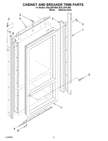 02 - Cabinet And Breaker Trim parts for Kitchenaid Refrigerator KBLC36FKS00 from AppliancePartsPros.com