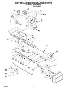 05 - Motor And Ice Container Parts parts for Kitchenaid Refrigerator KSCS25FKSS00 from AppliancePartsPros.com