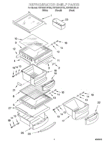 03 - Refrigerator Shelf parts for Kitchenaid Refrigerator KSFS25FJBT00 from AppliancePartsPros.com