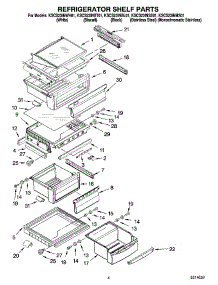 03 - Refrigerator Shelf Parts parts for Kitchenaid Refrigerator KSCS23INSS01 from AppliancePartsPros.com