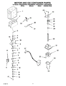05 - Motor And Ice Container Parts parts for Kitchenaid Refrigerator KSBS23INBL00 from AppliancePartsPros.com