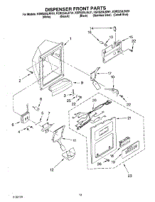 08 - Dispenser Front Parts parts for Kitchenaid Refrigerator KSRS25ILBL01 from AppliancePartsPros.com