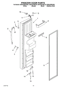 08 - Freezer Door Parts parts for Kitchenaid Refrigerator KSRA22FKWH00 from AppliancePartsPros.com