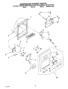 09 - Dispenser Front Parts parts for Kitchenaid Refrigerator KSRA22FKWH00 from AppliancePartsPros.com
