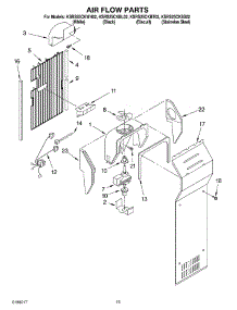 09 - Air Flow parts for Kitchenaid Refrigerator KSRS25CKSS02 from AppliancePartsPros.com