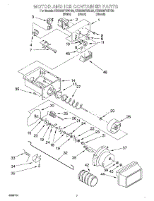 05 - Motor And Ice Container parts for Kitchenaid Refrigerator KSRS25FGWH03 from AppliancePartsPros.com