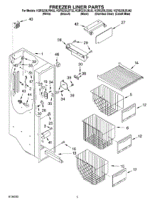 04 - Freezer Liner Parts parts for Kitchenaid Refrigerator KSRS25ILBU02 from AppliancePartsPros.com