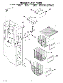 04 - Freezer Liner Parts parts for Kitchenaid Refrigerator KSRS25ILSS01 from AppliancePartsPros.com