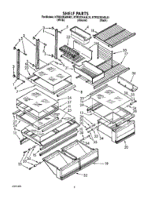 04 - Shelf, Lit / Optional parts for Kitchenaid Refrigerator KTRS22KAAL01 from AppliancePartsPros.com