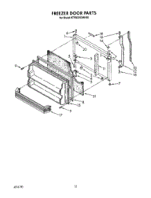 08 - Freezer Door parts for Kitchenaid Refrigerator KTRS22KXWH00 from AppliancePartsPros.com