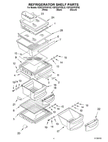 03 - Refrigerator Shelf Parts parts for Kitchenaid Refrigerator KSRG25FKBL02 from AppliancePartsPros.com