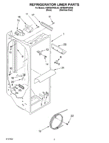 02 - Refrigerator Liner parts for Kitchenaid Refrigerator KSRB25FKBL00 from AppliancePartsPros.com