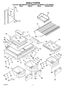 03 - Shelf parts for Kitchenaid Refrigerator KTRC19MKBL00 from AppliancePartsPros.com