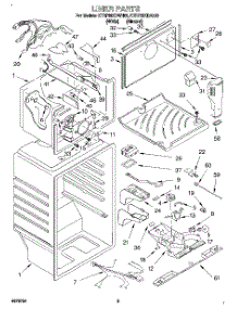 02 - Liner parts for Kitchenaid Refrigerator KTRP20KDWH00 from AppliancePartsPros.com