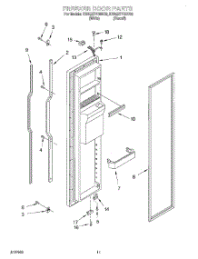 07 - Freezer Door parts for Kitchenaid Refrigerator KSRE27FHWH02 from AppliancePartsPros.com