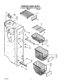 04 - Freezer Liner parts for Kitchenaid Refrigerator KSRS25QAAL01 from AppliancePartsPros.com