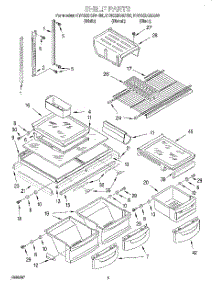 03 - Shelf parts for Kitchenaid Refrigerator KTRS22KHBT00 from AppliancePartsPros.com
