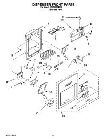 12 - Dispenser And Front Parts parts for Kitchenaid Refrigerator KSSC42QMS03 from AppliancePartsPros.com