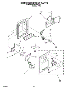 08 - Dispenser Front Parts parts for Kitchenaid Refrigerator KSRD22FKST19 from AppliancePartsPros.com