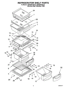 03 - Refrigerator Shelf Parts parts for Kitchenaid Refrigerator KSRG25FKST18 from AppliancePartsPros.com