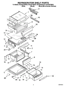03 - Refrigerator Shelf Parts parts for Kitchenaid Refrigerator KSCS23FSBL00 from AppliancePartsPros.com