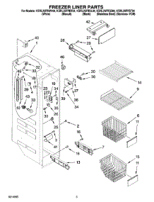 04 - Freezer Liner Parts parts for Kitchenaid Refrigerator KSRL25FRST04 from AppliancePartsPros.com