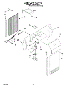 09 - Air Flow Parts parts for Kitchenaid Refrigerator KSRY25CRMS01 from AppliancePartsPros.com