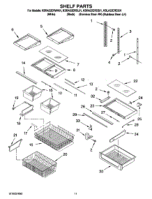 06 - Shelf Parts parts for Kitchenaid Refrigerator KBRA22ERSS01 from AppliancePartsPros.com