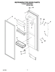 07 - Refrigerator Door Parts parts for Kitchenaid Refrigerator KSRG22FKSS17 from AppliancePartsPros.com