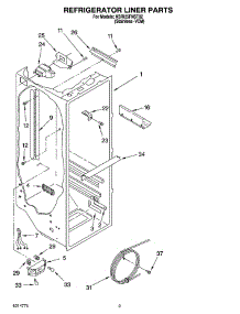 02 - Refrigerator Liner Parts parts for Kitchenaid Refrigerator KSRI25FNST02 from AppliancePartsPros.com