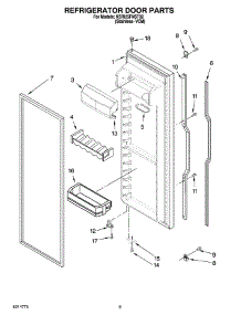 06 - Refrigerator Door Parts parts for Kitchenaid Refrigerator KSRI25FNST02 from AppliancePartsPros.com