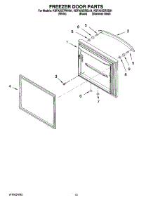07 - Freezer Door Parts parts for Kitchenaid Refrigerator KBFA25ERBL01 from AppliancePartsPros.com
