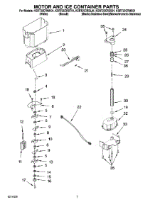 05 - Motor And Ice Container Parts parts for Kitchenaid Refrigerator KSRT25CRMS01 from AppliancePartsPros.com