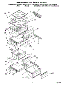03 - Refrigerator Shelf Parts parts for Kitchenaid Refrigerator KSRT25CRSS01 from AppliancePartsPros.com